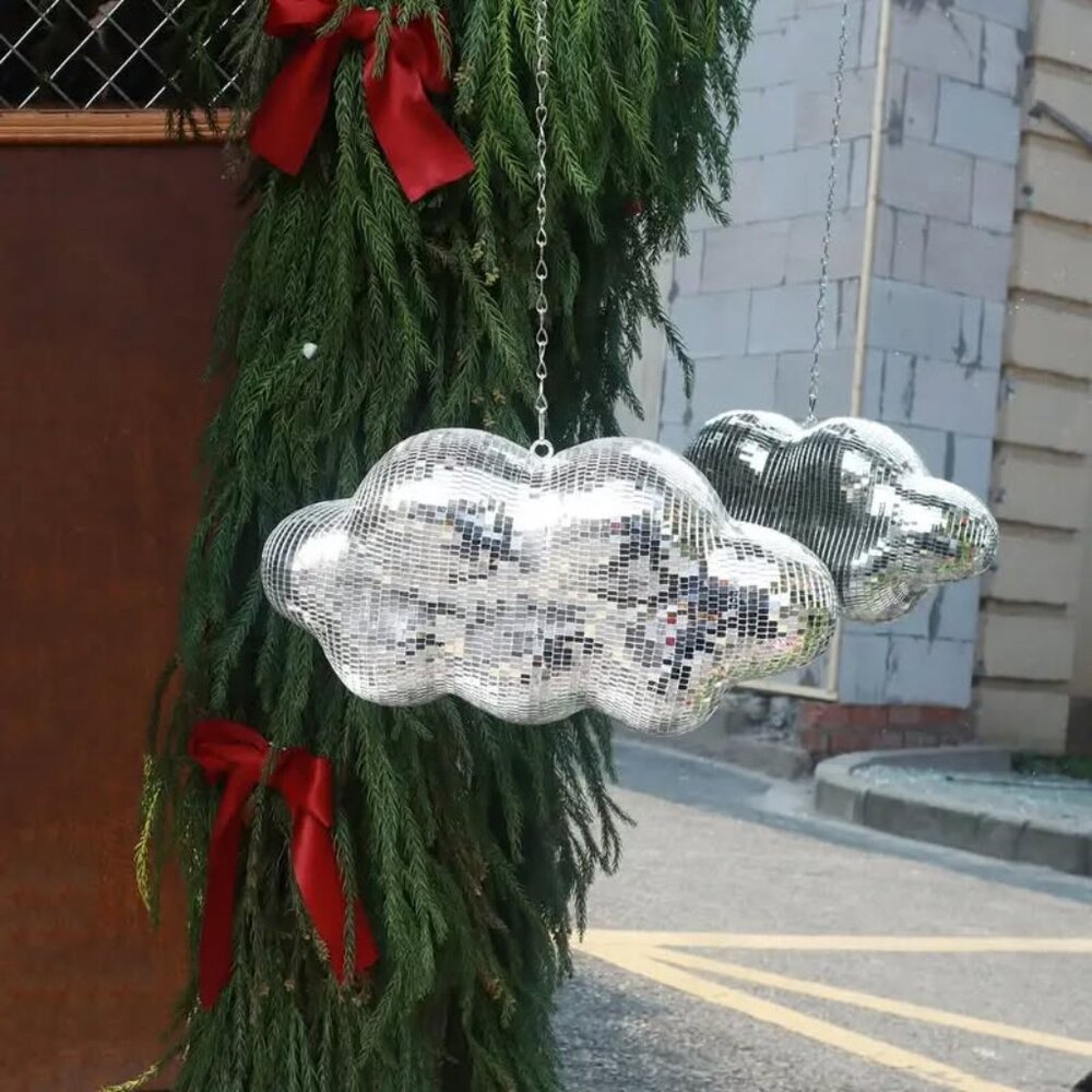 Cloud Shape Disco Mirror Ball Decoration.